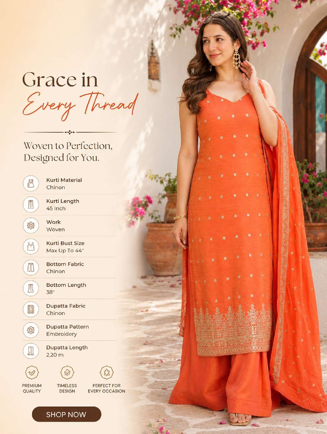 women embroidered sleeveless kurta palazzo with dupatta set - 22524456 -  Standard Image - 3