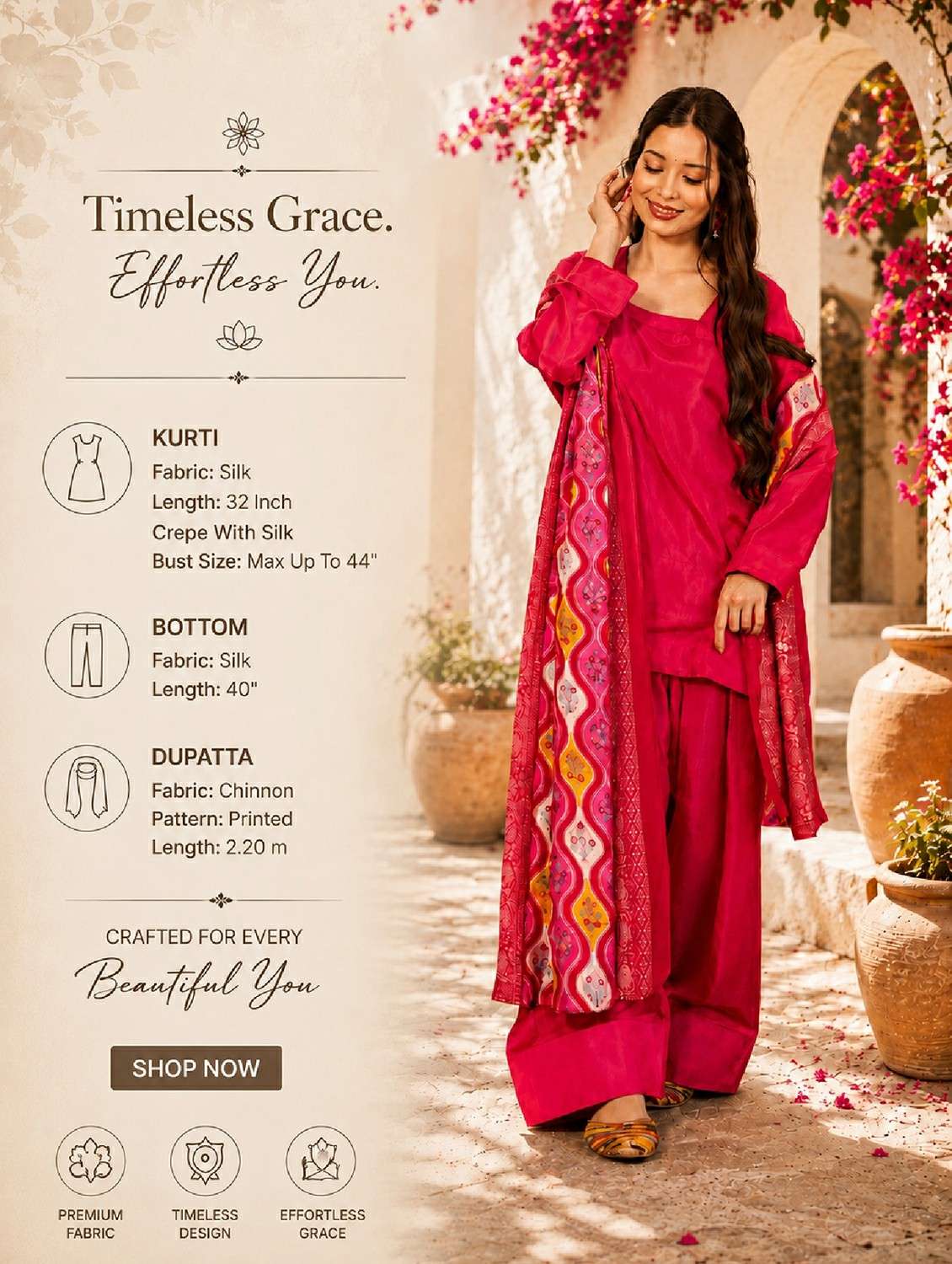 women solid long sleeve kurta salwar with dupatta set - 22524467 -  Standard Image - 5