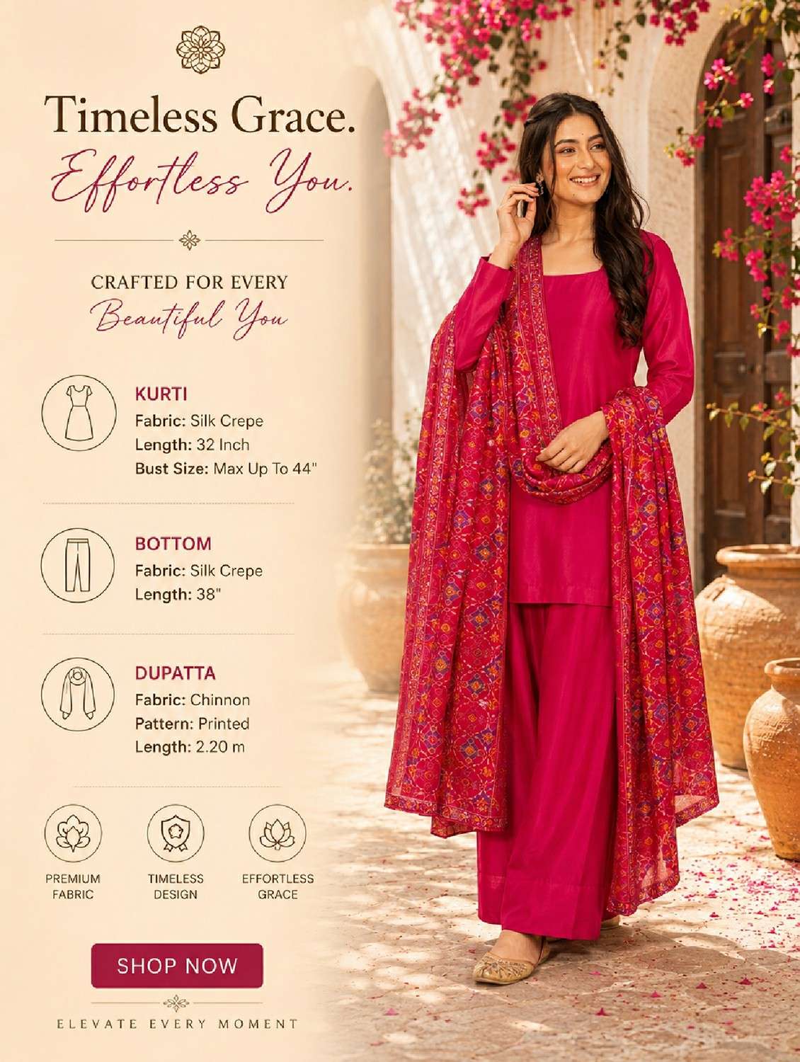 women solid long sleeve kurta salwar with dupatta set - 22524468 -  Standard Image - 5