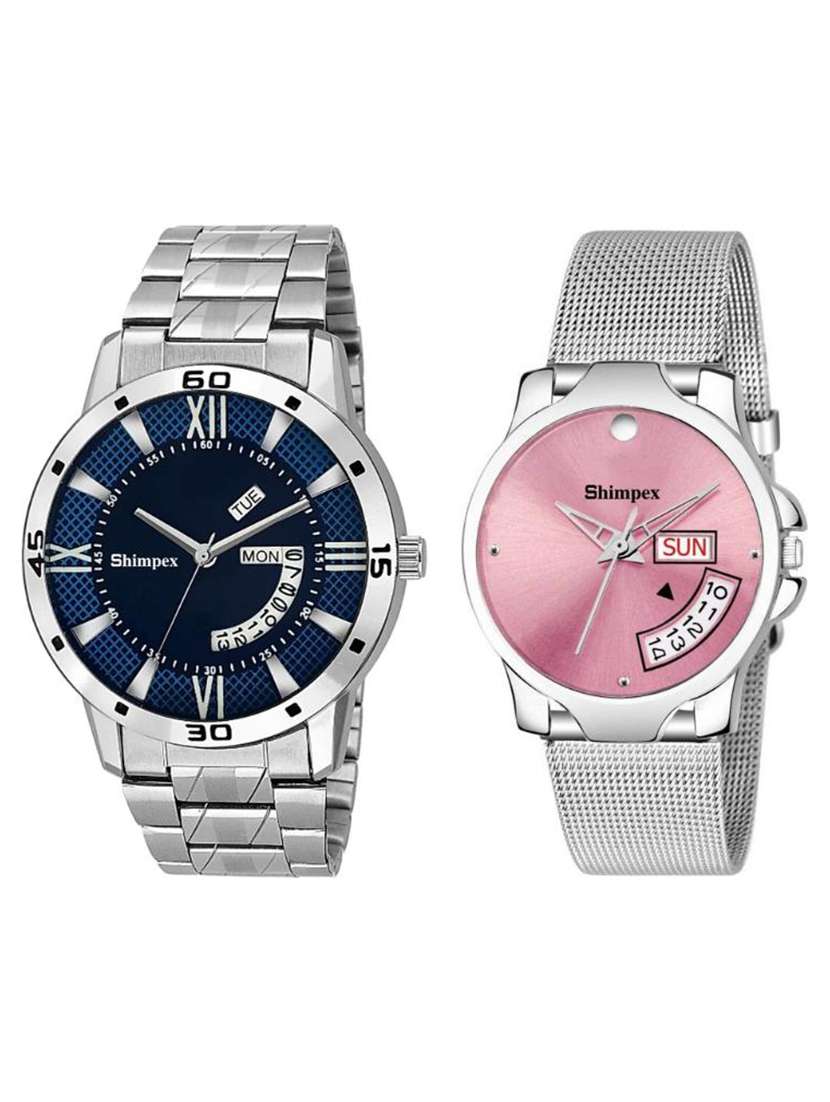 classic edge analog watch for couple