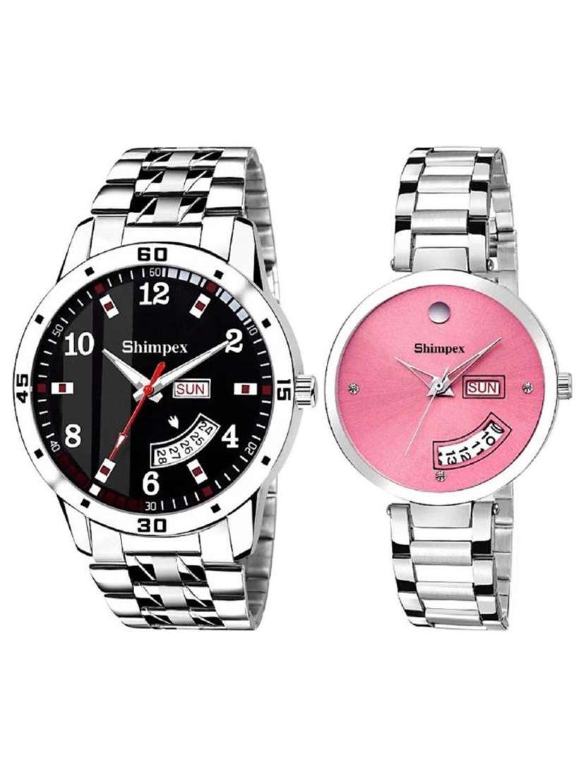classic edge analog watch for couple