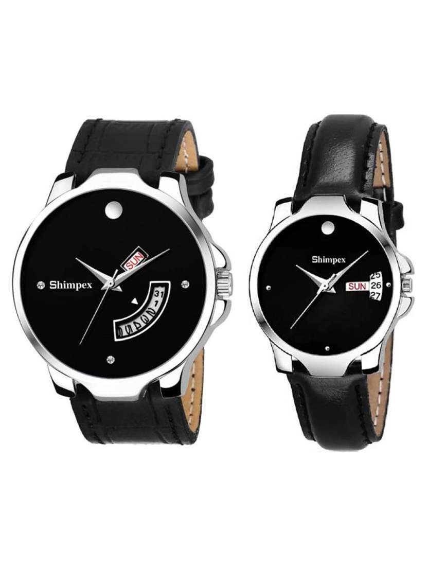 classic edge analog watch for couple