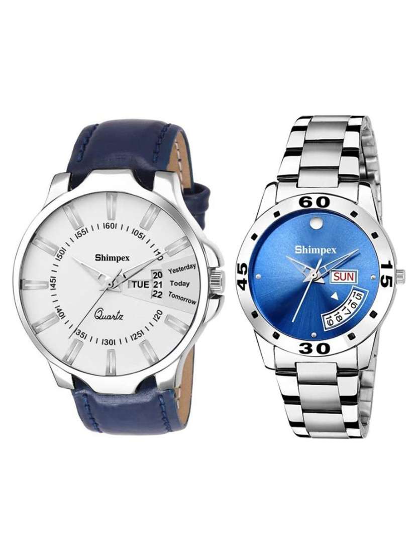 classic edge analog watch for couple