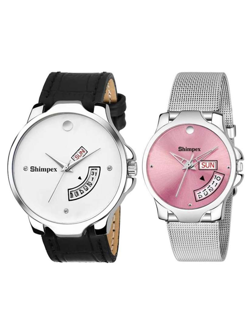 classic edge analog watch for couple