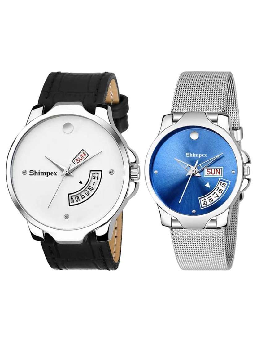 classic edge analog watch for couple