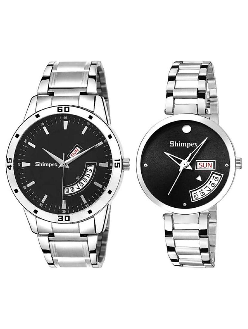 classic edge analog watch for couple
