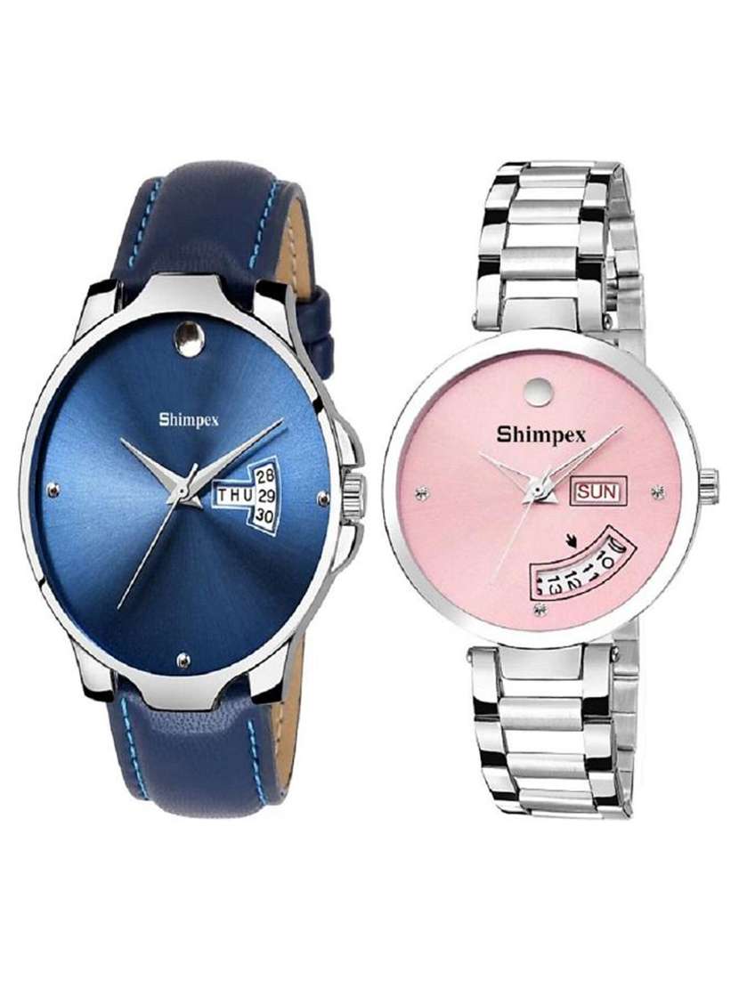 classic edge analog watch for couple
