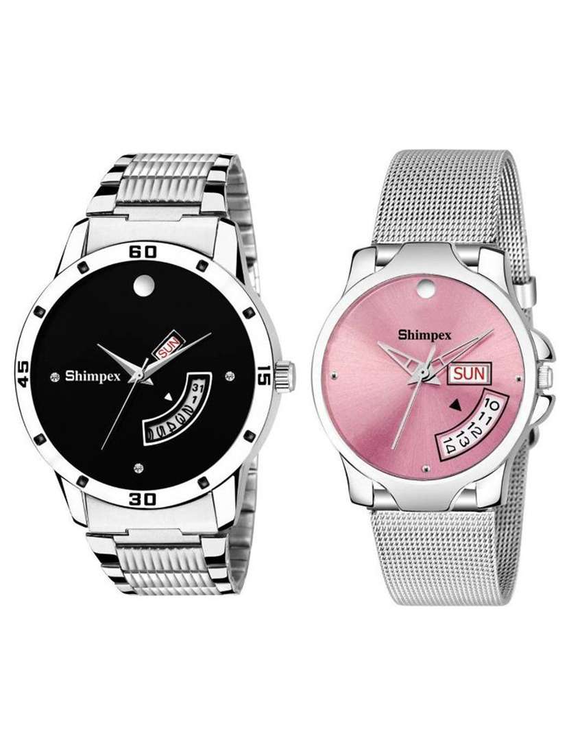 classic edge analog watch for couple