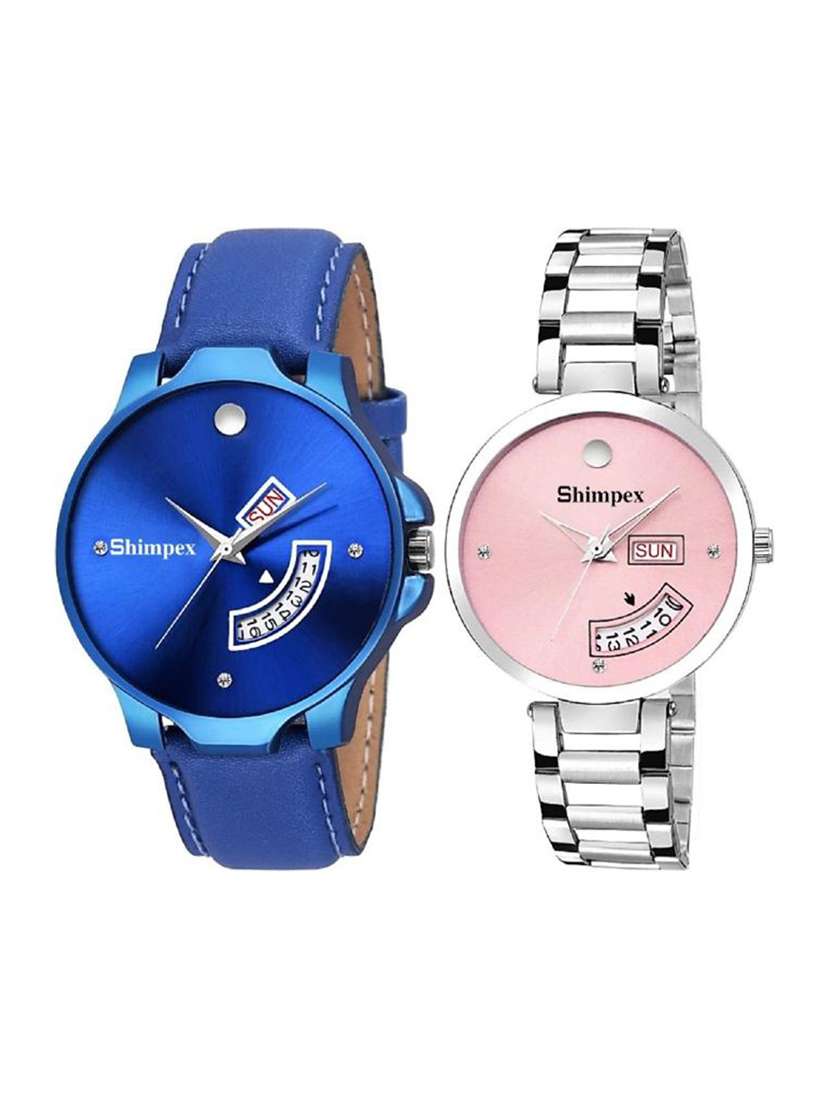classic edge analog watch for couple