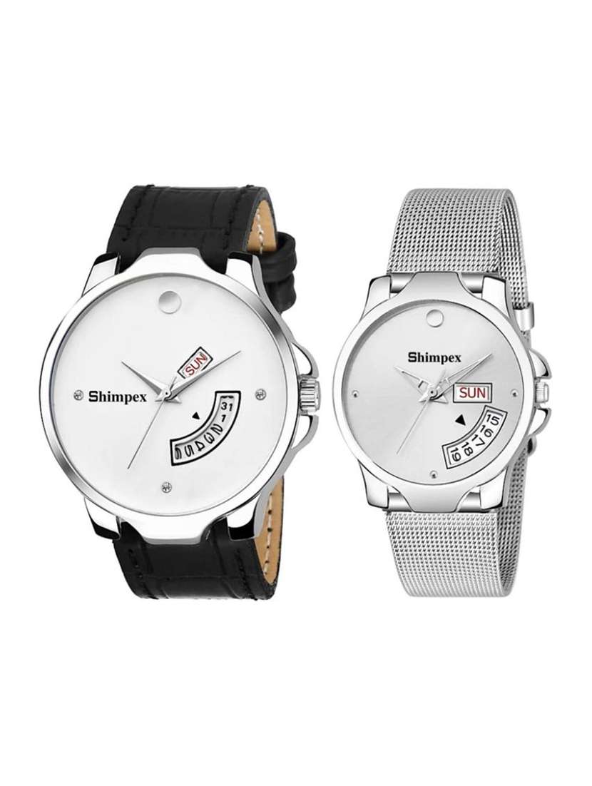 classic edge analog watch for couple