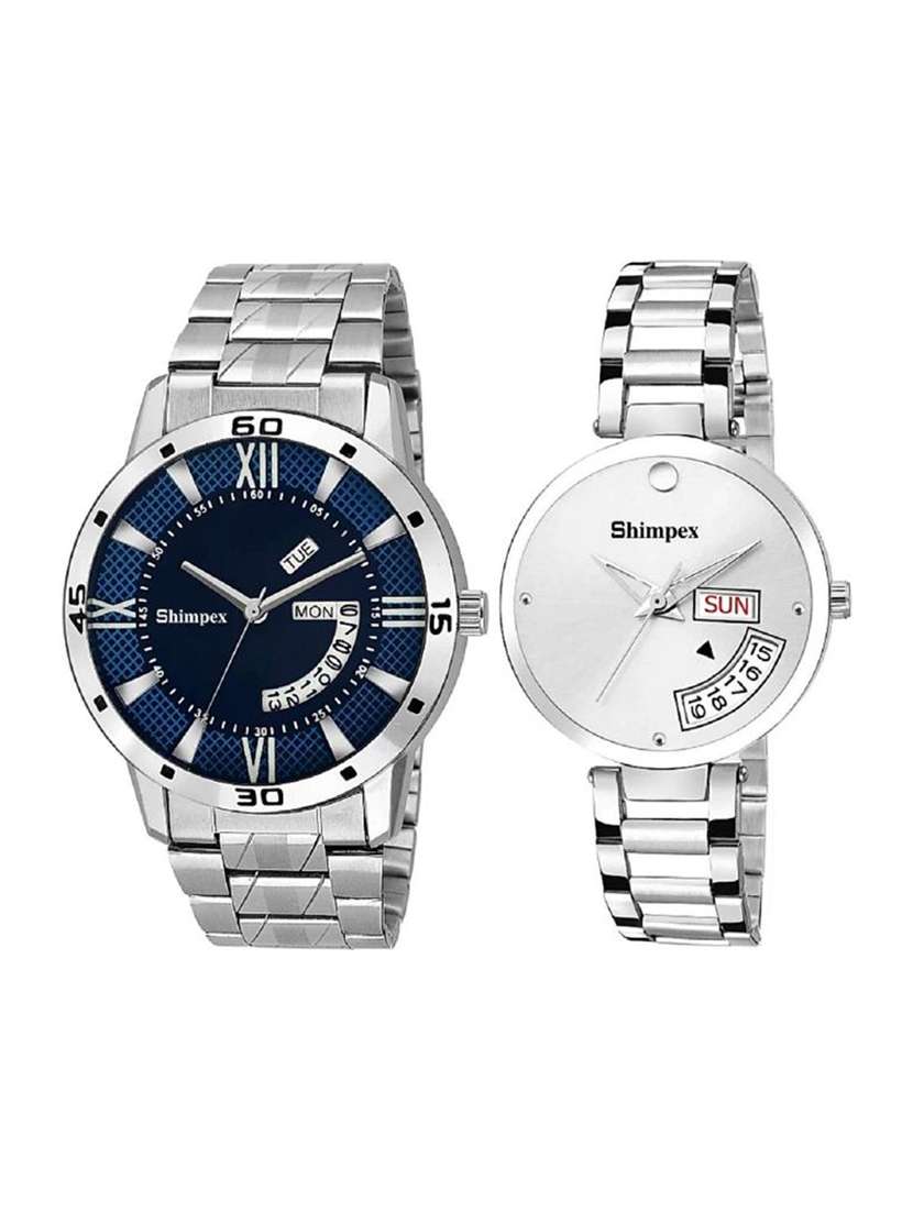 classic edge analog watch for couple