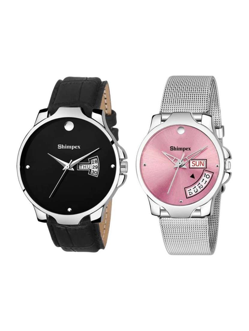 classic edge analog watch for couple