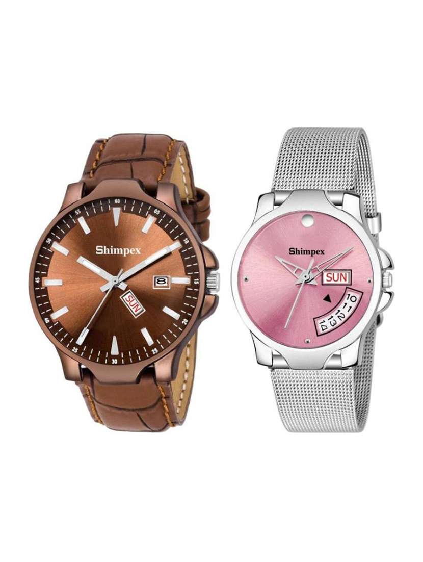 classic edge analog watch for couple