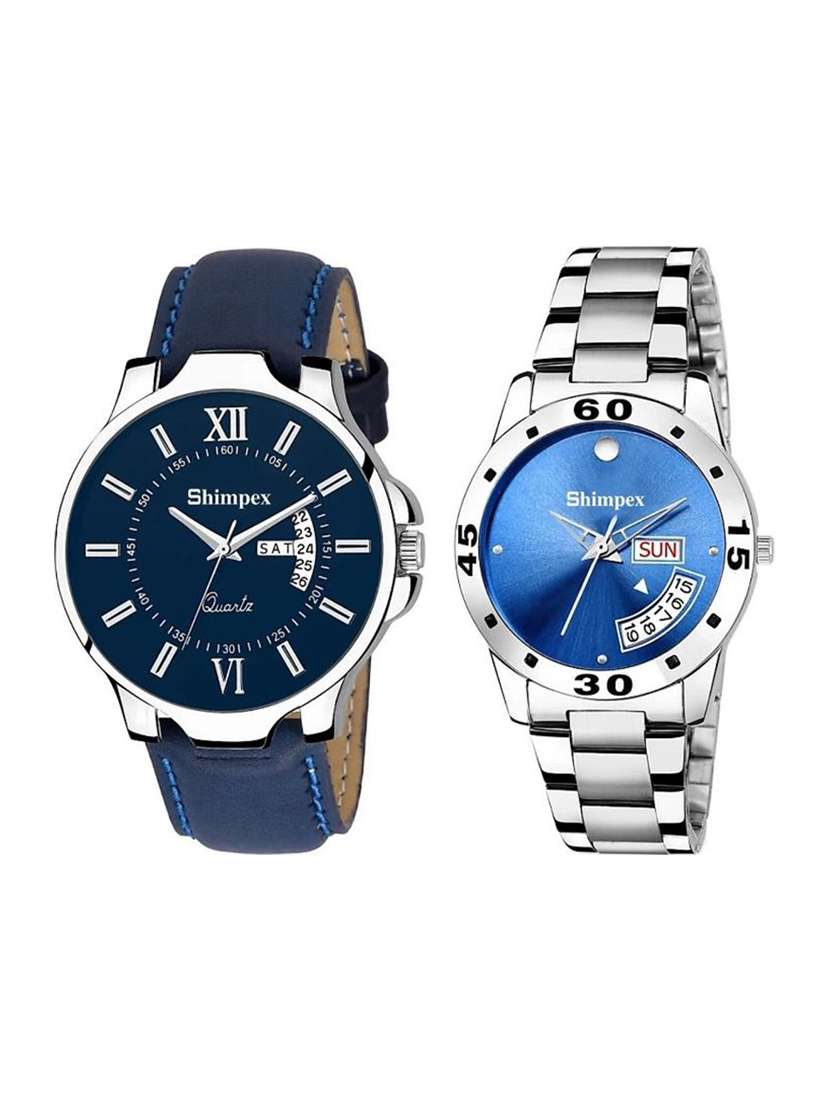 classic edge analog watch for couple
