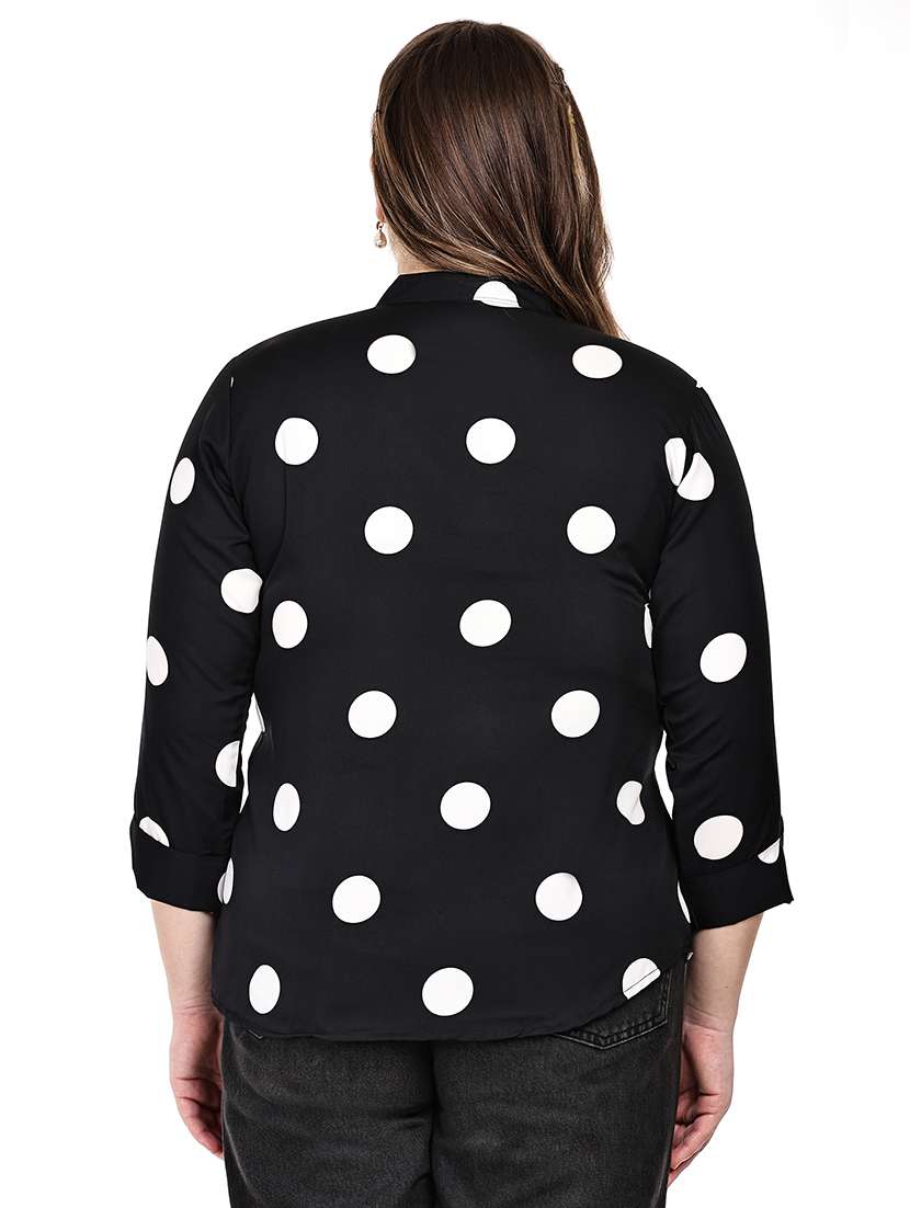 women printed mandarin neck regular top - 22526603 -  Standard Image - 3