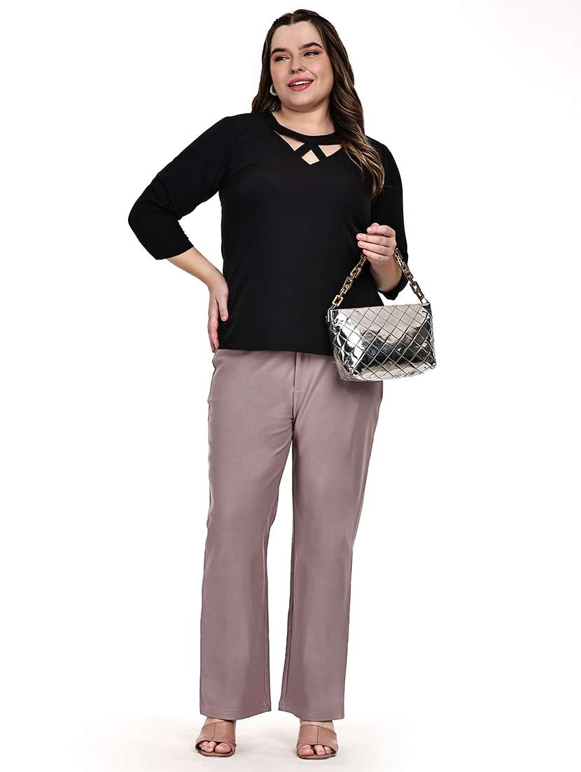 women solid round neck regular top - 22526617 -  Standard Image - 5
