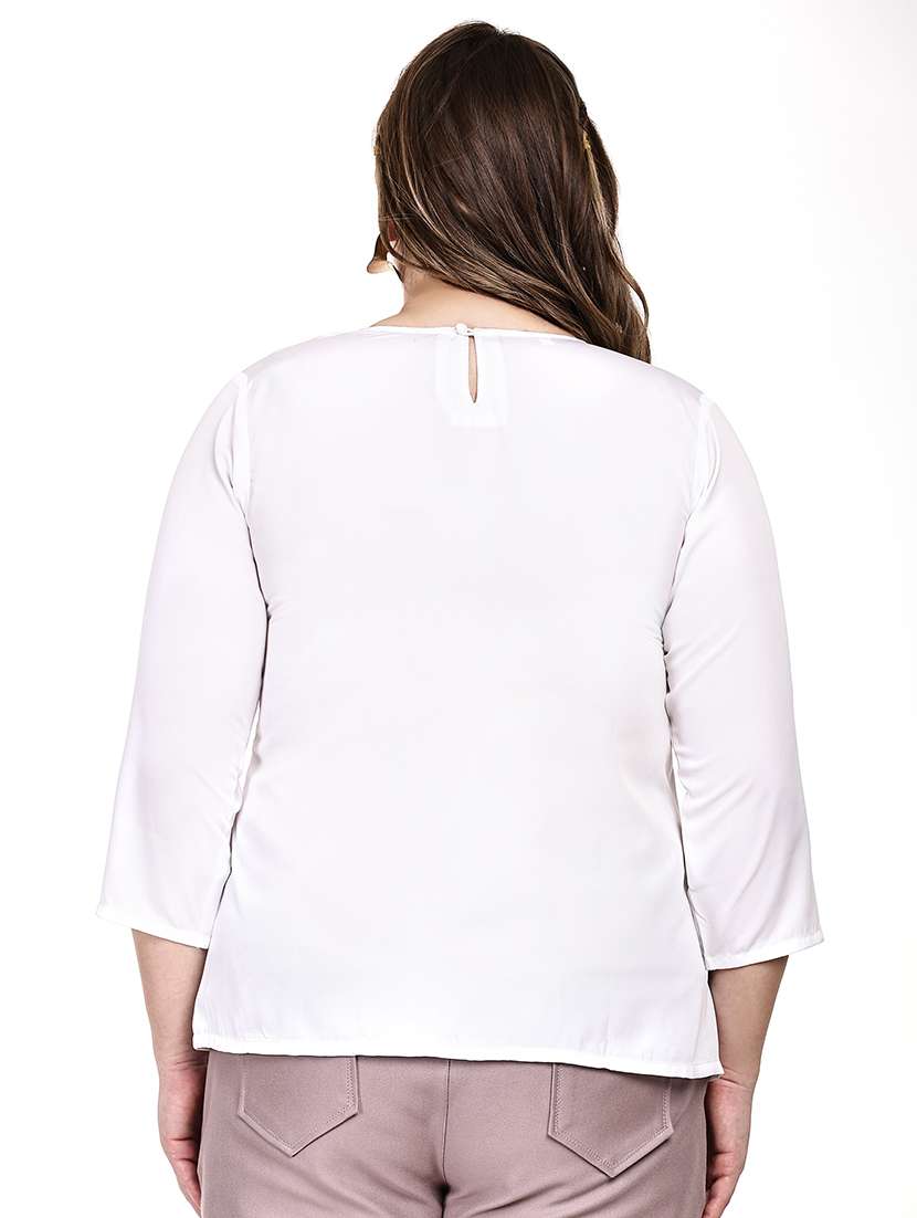 women solid round neck regular top - 22526624 -  Standard Image - 3
