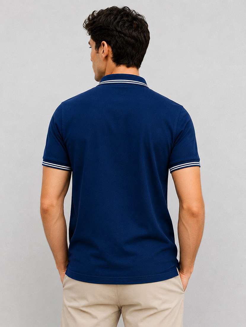 men solid short sleeve regular fit polo t-shirt - 22526634 -  Standard Image - 3
