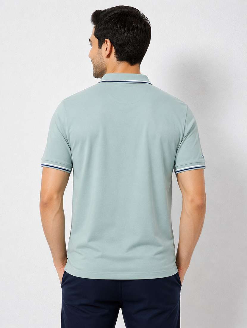 men solid short sleeve regular fit polo t-shirt - 22526637 -  Standard Image - 3