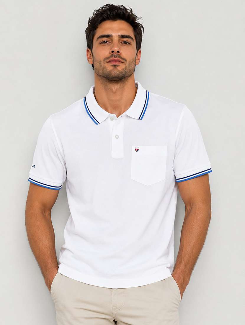 men solid short sleeve regular fit polo t-shirt