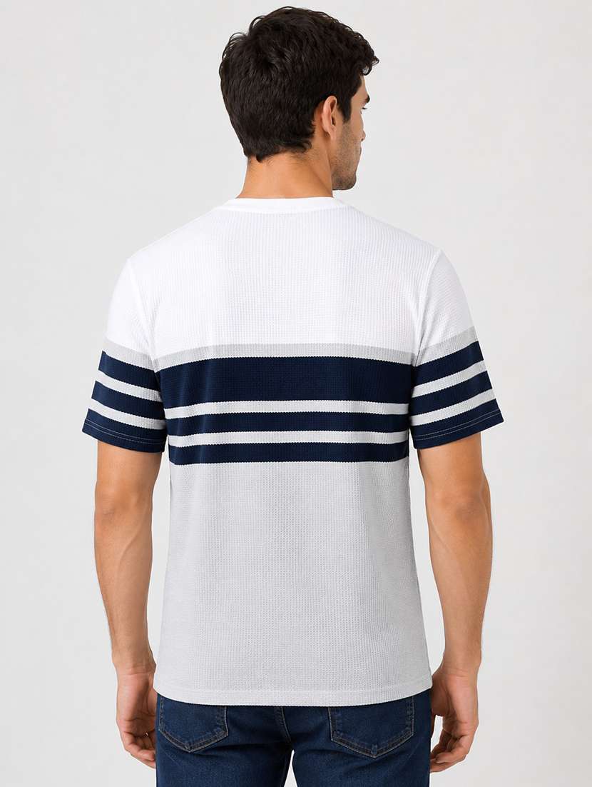 men striped short sleeve regular fit t-shirt - 22526641 -  Standard Image - 3
