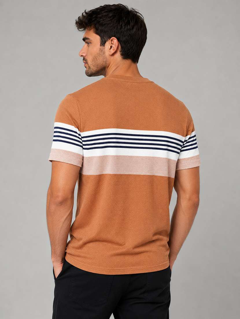 men striped short sleeve regular fit t-shirt - 22526644 -  Standard Image - 3
