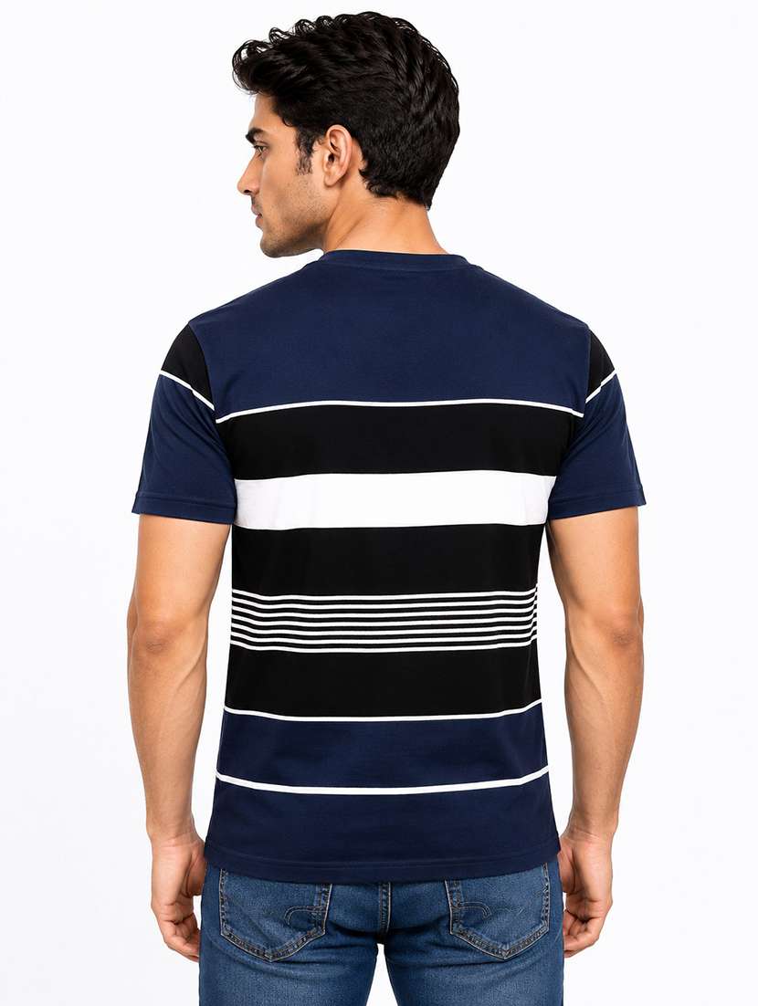 men striped short sleeve regular fit t-shirt - 22526647 -  Standard Image - 3