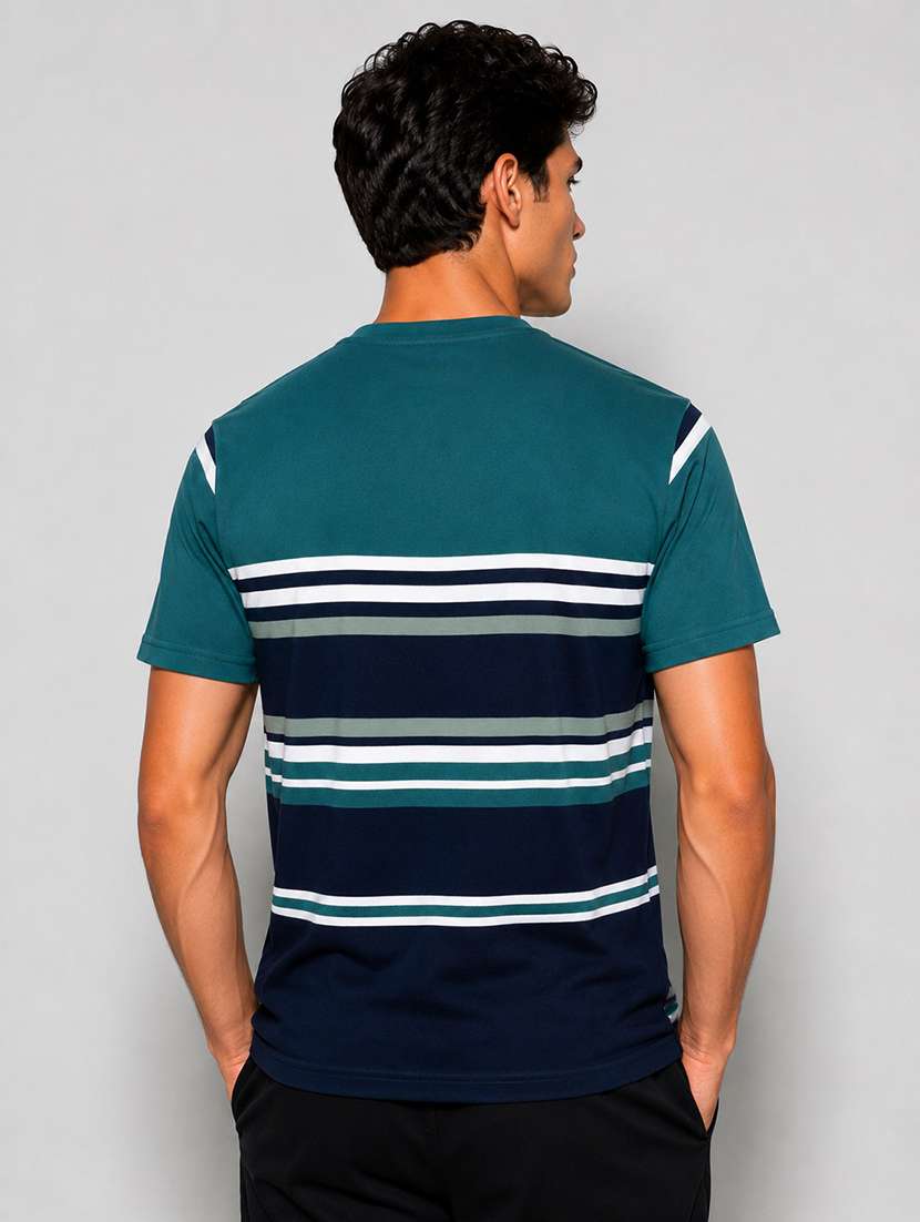 men striped short sleeve regular fit t-shirt - 22526649 -  Standard Image - 3