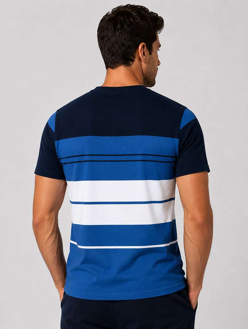 men striped short sleeve regular fit t-shirt - 22526650 -  Standard Image - 3