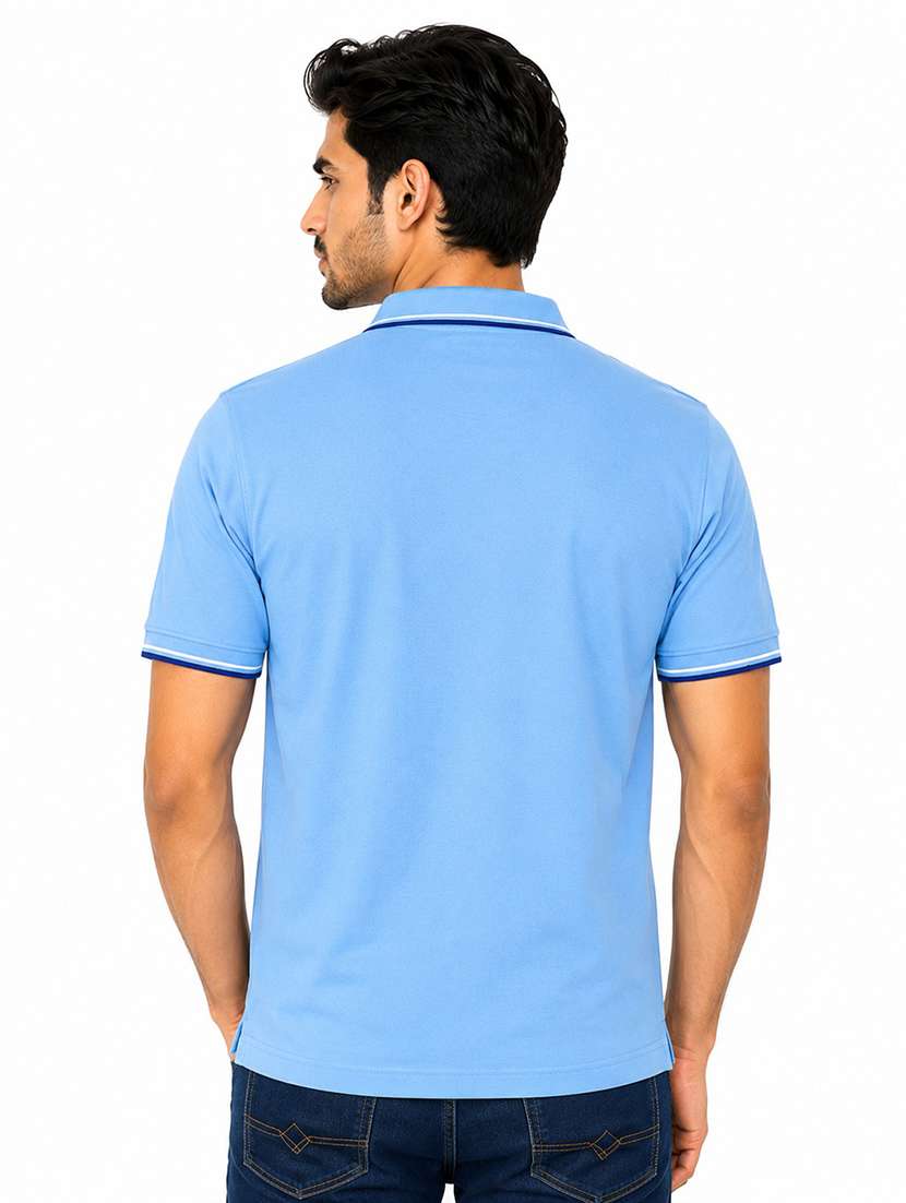 men solid short sleeve regular fit polo t-shirt - 22526651 -  Standard Image - 3