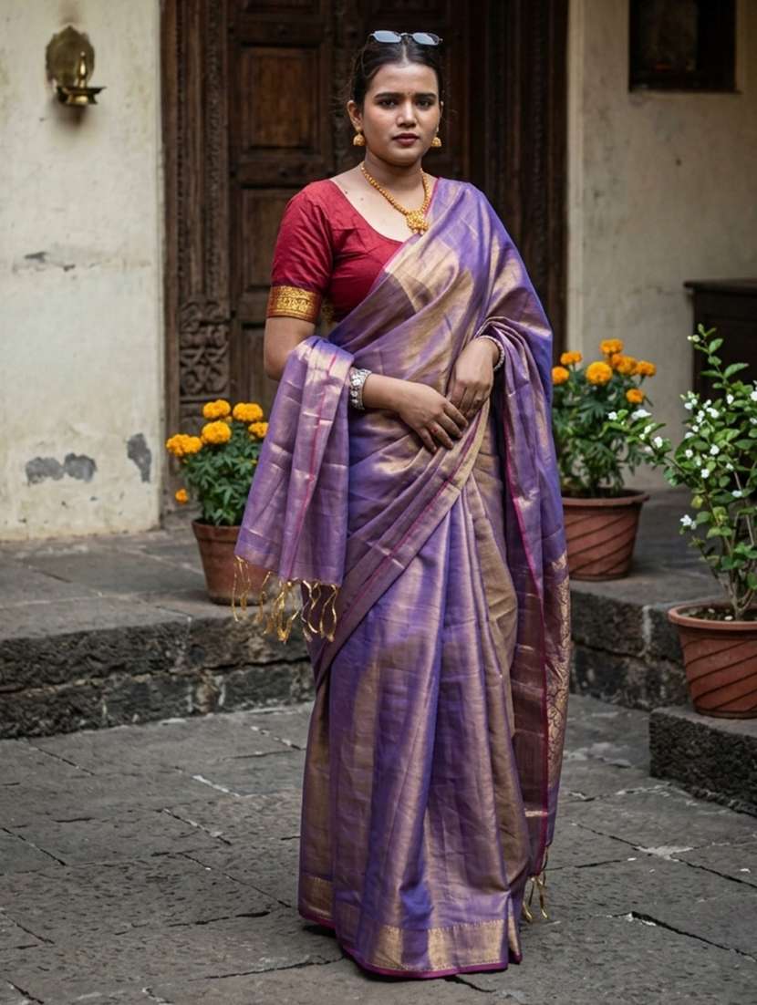 women solid plain saree with blouse