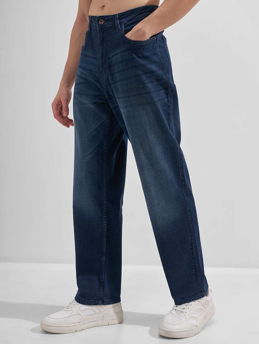 men washed mid rise full length straight jeans - 22526834 -  Standard Image - 3