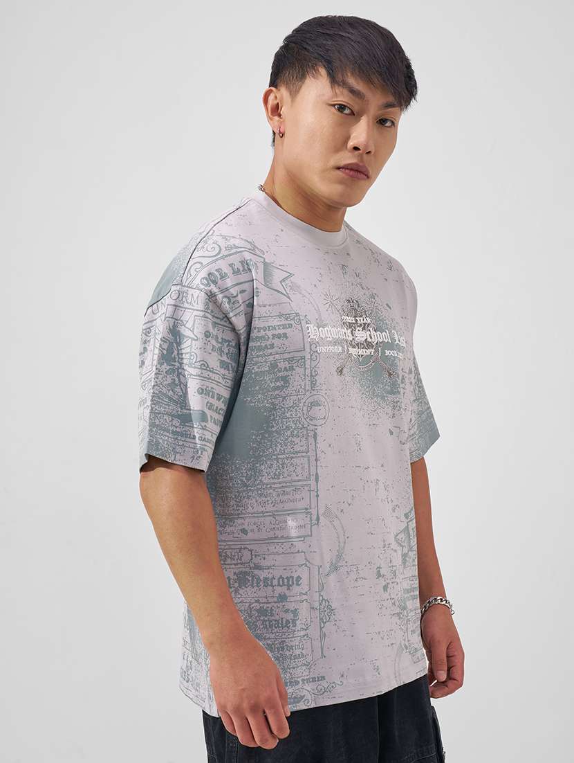 men printed short sleeve oversized t-shirt - 22526856 -  Standard Image - 3