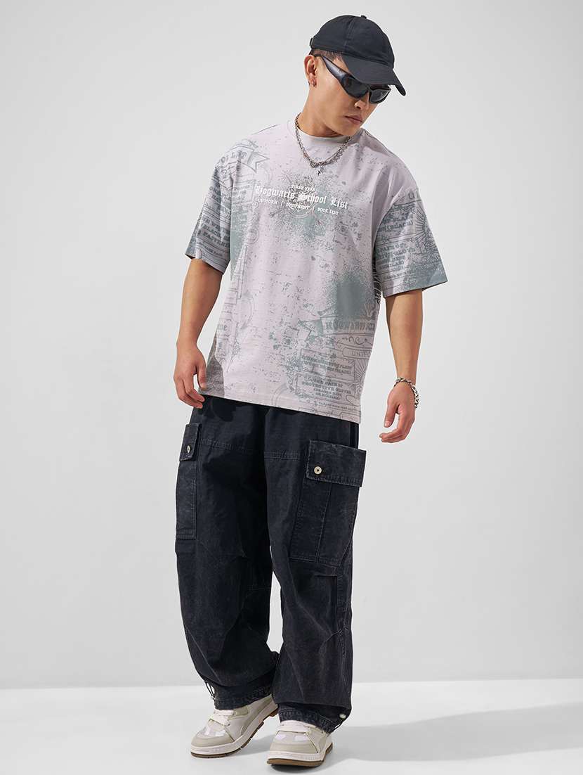men printed short sleeve oversized t-shirt - 22526856 -  Standard Image - 5