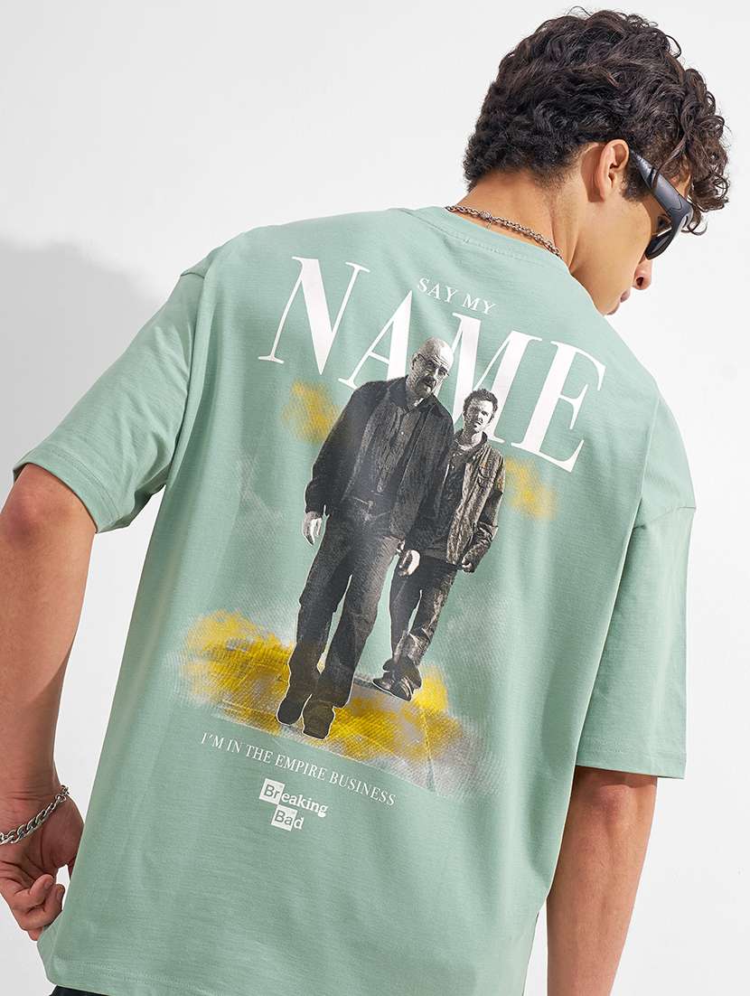 men printed short sleeve oversized t-shirt
