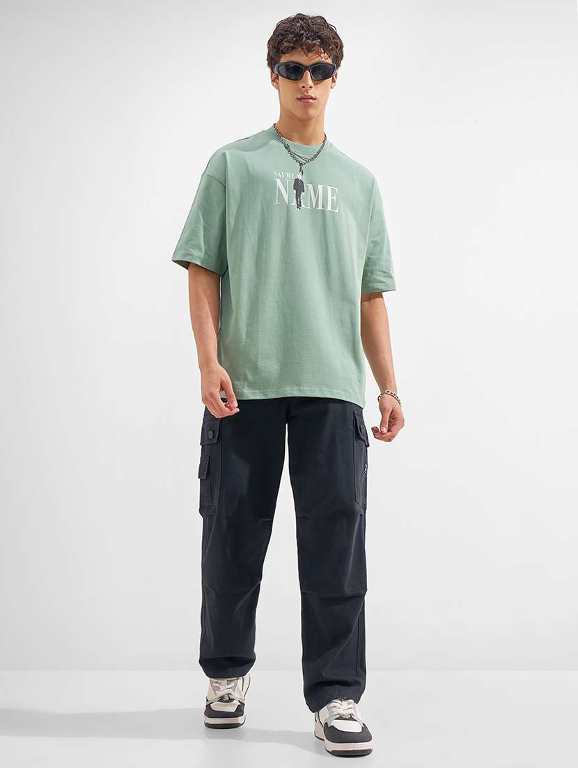men printed short sleeve oversized t-shirt - 22526862 -  Standard Image - 5
