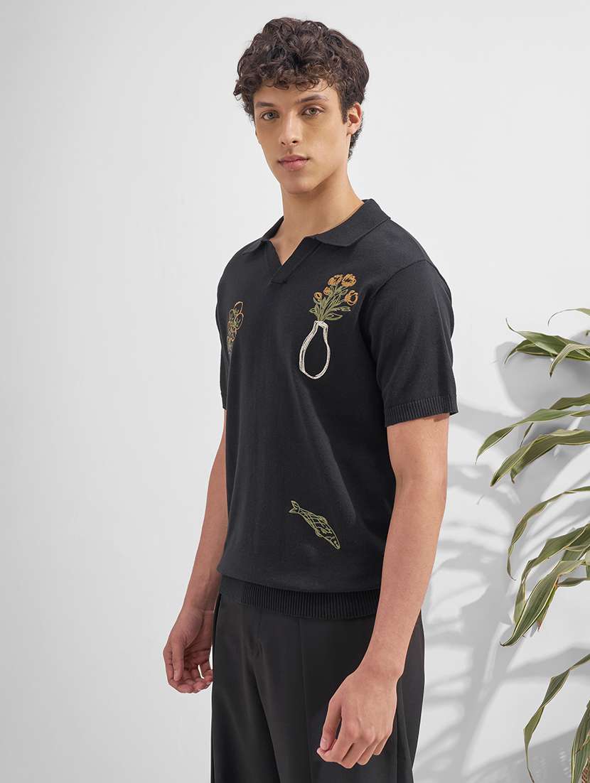 men self design short sleeve regular fit polo t-shirt - 22526865 -  Standard Image - 3