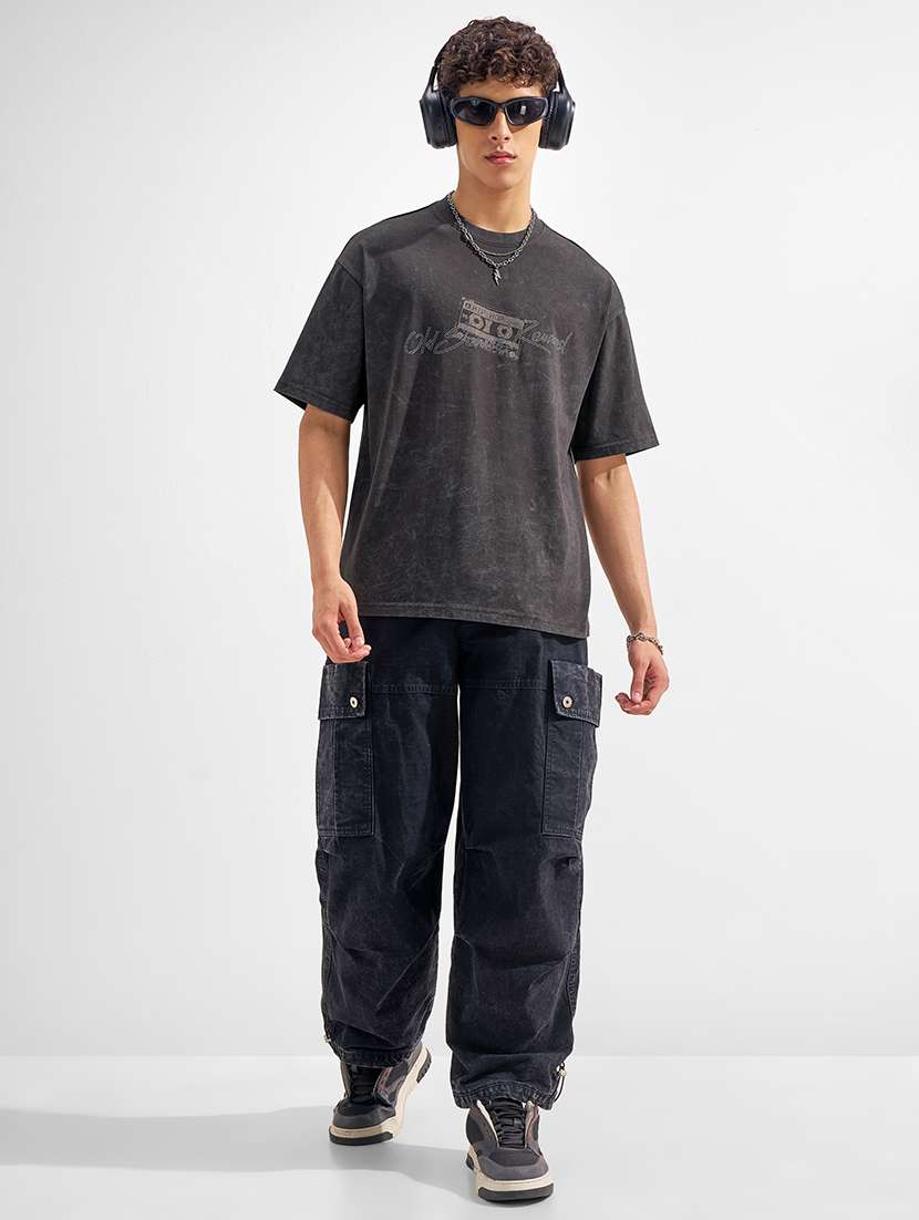 men printed short sleeve oversized t-shirt - 22526877 -  Standard Image - 5