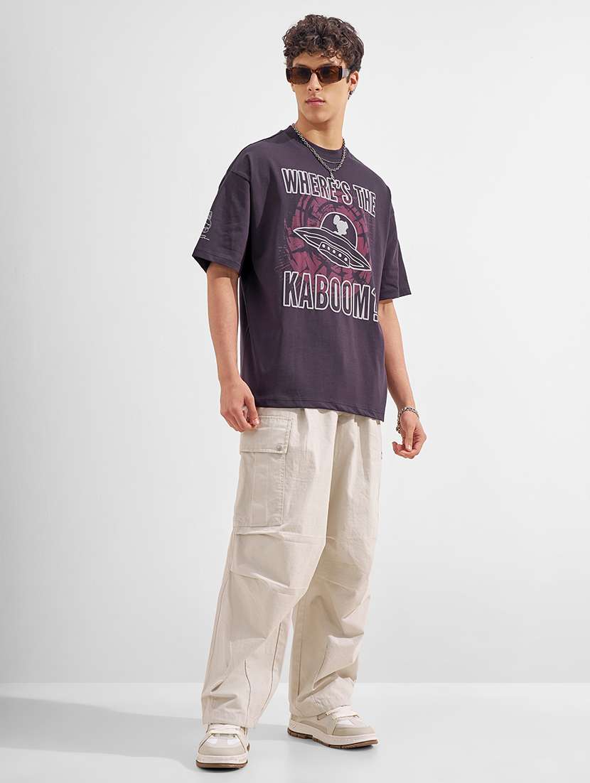 men printed short sleeve oversized t-shirt - 22526878 -  Standard Image - 5