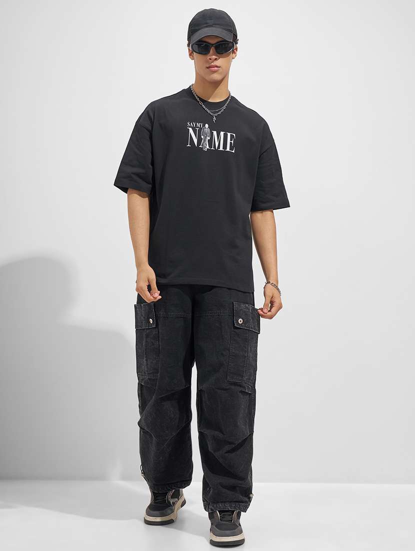 men printed short sleeve oversized t-shirt - 22526887 -  Standard Image - 5
