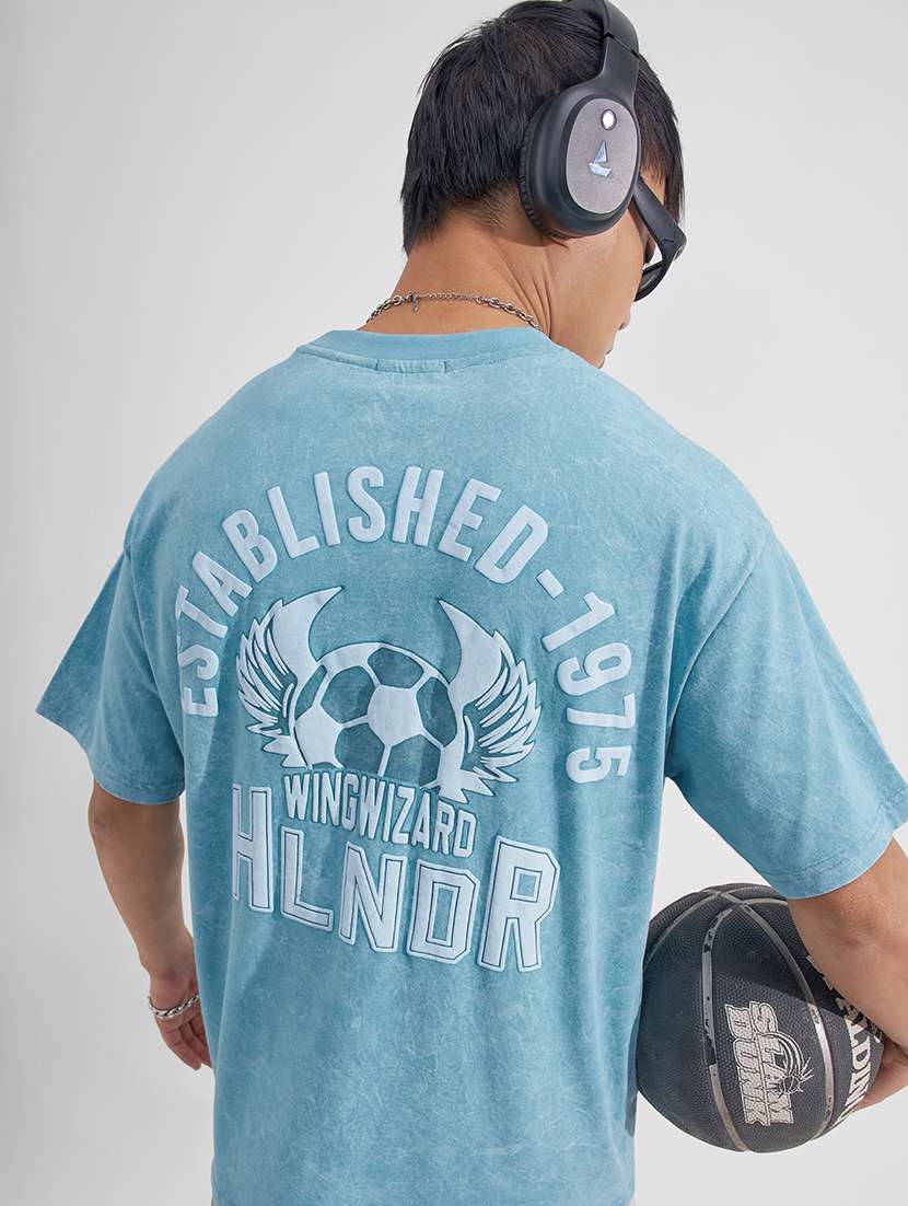 men printed short sleeve oversized t-shirt