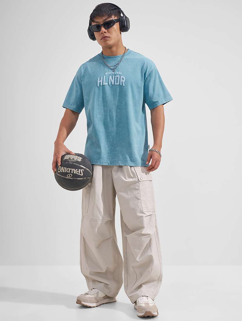 men printed short sleeve oversized t-shirt - 22526889 -  Standard Image - 5