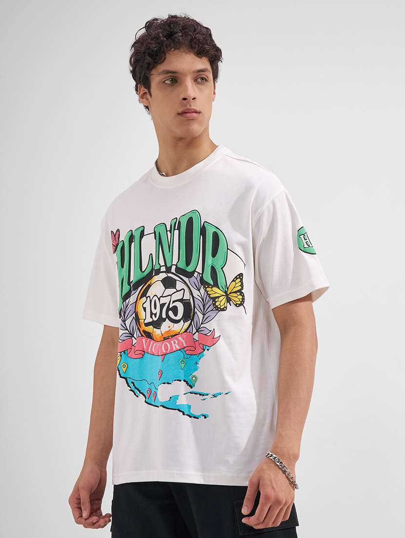 men printed short sleeve oversized t-shirt - 22526892 -  Standard Image - 3
