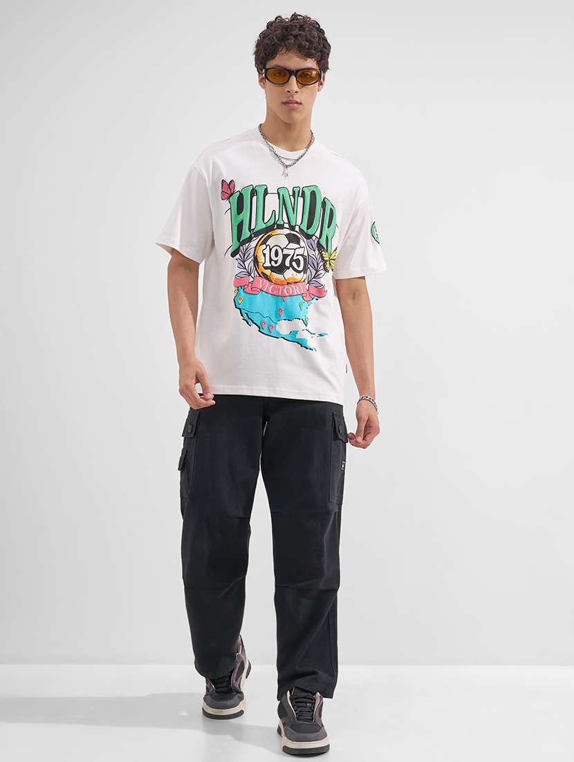 men printed short sleeve oversized t-shirt - 22526892 -  Standard Image - 5