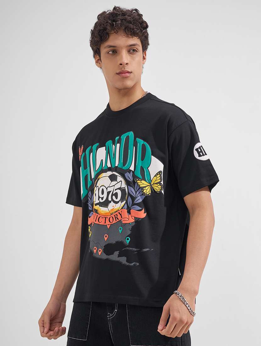 men printed short sleeve oversized t-shirt - 22526893 -  Standard Image - 3