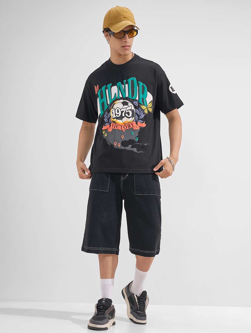 men printed short sleeve oversized t-shirt - 22526893 -  Standard Image - 5