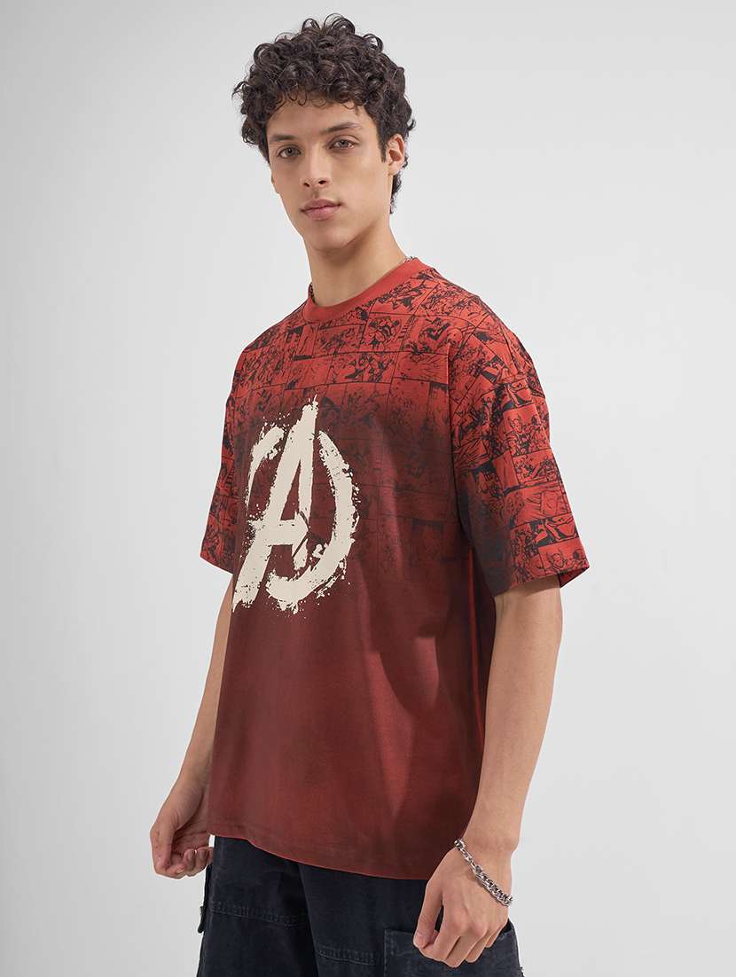 men printed short sleeve oversized t-shirt - 22526908 -  Standard Image - 3