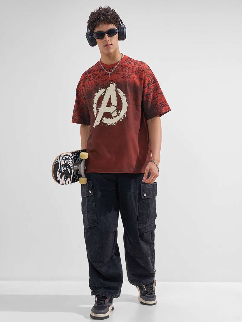 men printed short sleeve oversized t-shirt - 22526908 -  Standard Image - 5