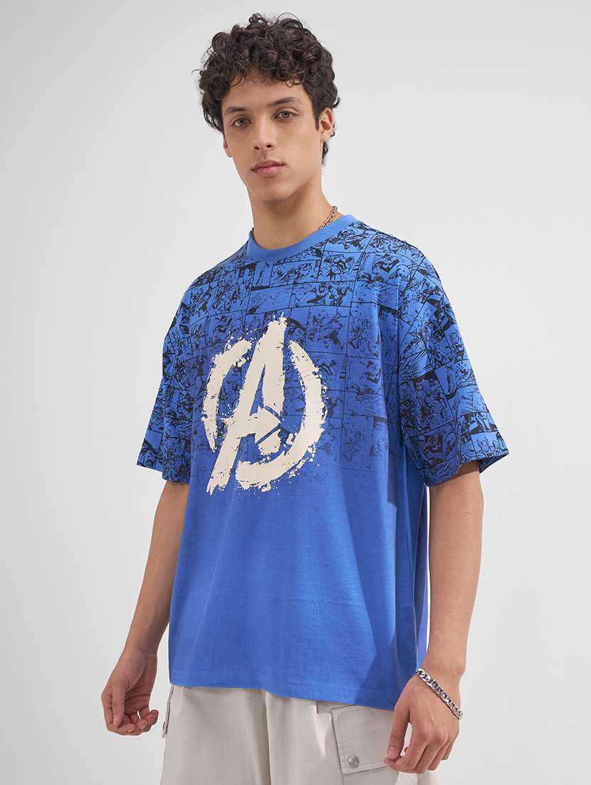 men printed short sleeve oversized t-shirt - 22526909 -  Standard Image - 3