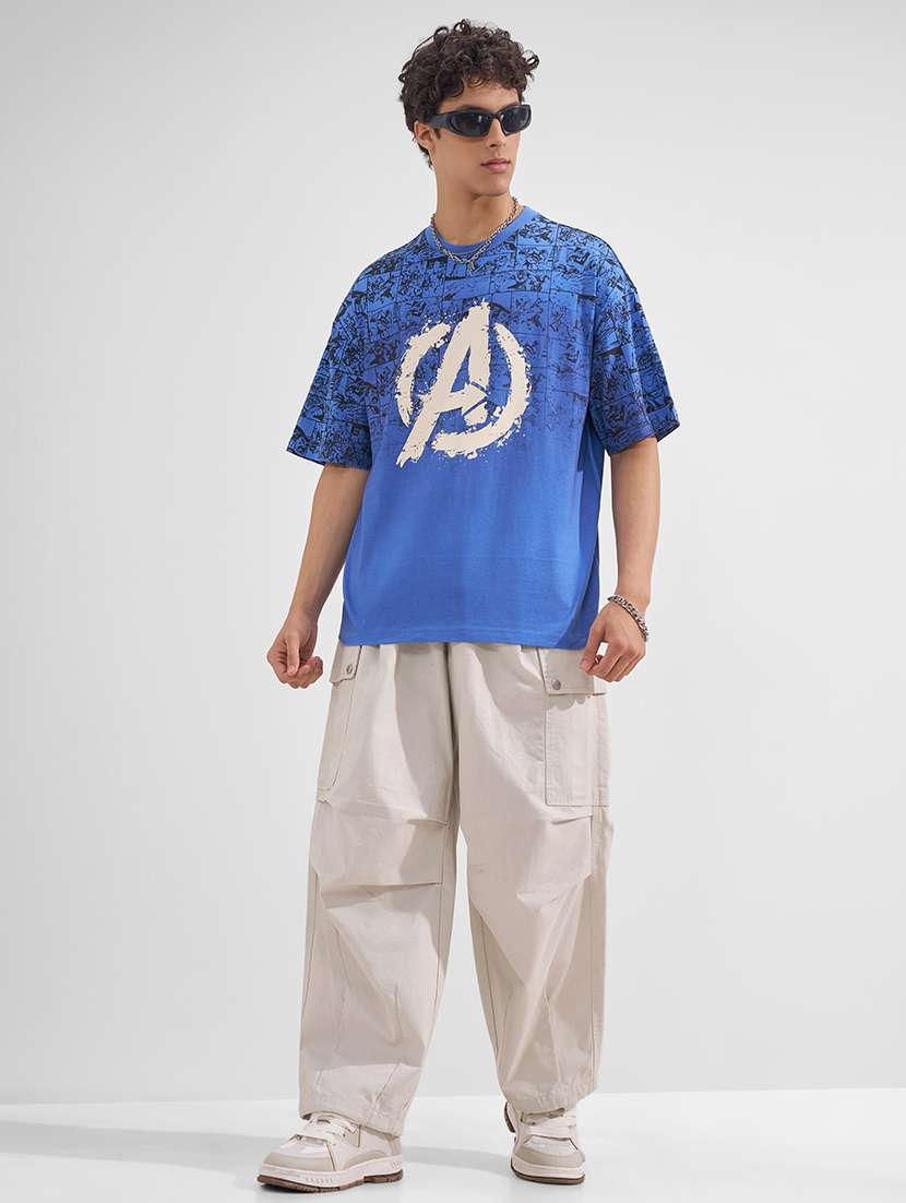 men printed short sleeve oversized t-shirt - 22526909 -  Standard Image - 5